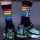SNEAKFREAXX - Socken I PRIDE-Edition BLACK I regenbogenfarben