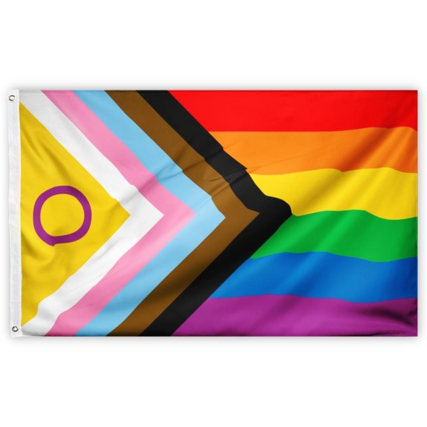 PRIDE-Flagge I Progress-Intersex-Regenbogen I 90 x 150-cm
