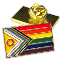 Premium Pin - Progress-Intersex Pride-Regenbogen-Flagge I gold