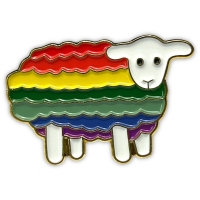 PRIDE - Premium Pin I Regenbogen-Schaf I gold