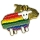 PRIDE - Premium Pin I Regenbogen-Schaf I gold