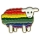 PRIDE - Premium Pin I Regenbogen-Schaf I gold