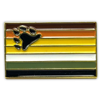 Premium Pin - Bären-Flagge I gold