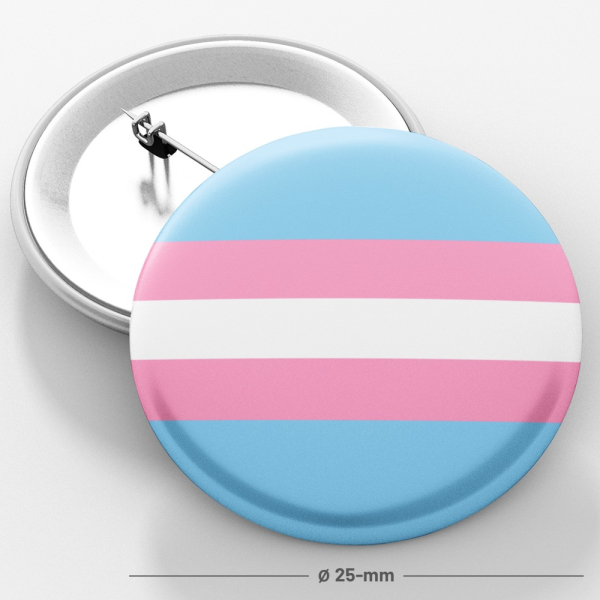 PRIDE-Button I 3er-Pack I Transgender-Flagge I ø 25-mm