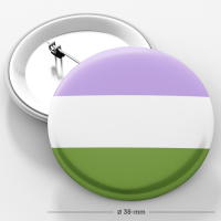 PRIDE-Button I 3er-Pack I Genderqueer-Flagge I ø...