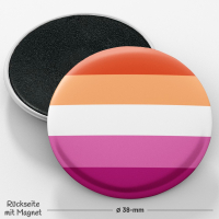 PRIDE-Magnet I Lesbisch-Flagge I ø 38-mm