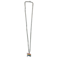 PRIDE Halskette I Regenbogen-Flagge I silber