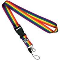 PRIDE - Schlüsselband mit Clip I Regenbogenfarben