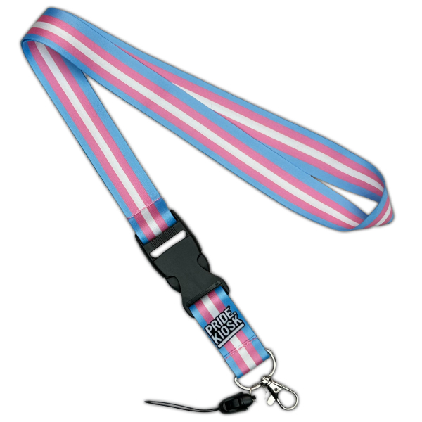 PRIDE - Schlüsselband mit Clip I Transgender-Flagge