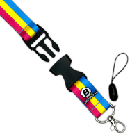 PRIDE - Schlüsselband mit Clip I Pansexuell-Flagge