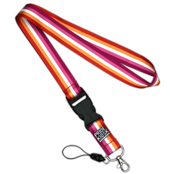 PRIDE - Schlüsselband mit Clip I Lesbisch-Flagge