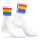 SNEAKXX - Socken  I Be Proud I Regenbogenstreifen I weiß