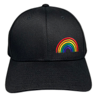 PRIDE - Flexfit-Cap I kleiner Regenbogen I schwarz